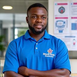 Emeka, Technical Trainer guiding a team member